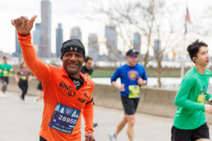 March 17, 2024: The 2024 United Airlines NYC Half Marathon is held in New York City. The course along 42nd Street. (Photo by Ben Ko for New York Road Runners.)